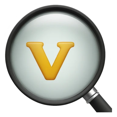 The letter W under a magnifier sticker