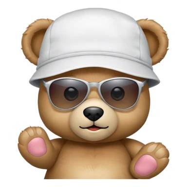 Teddy Bear with sunglasses and a operating room hat sticker