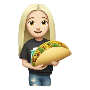 billie eilish with taco sticker