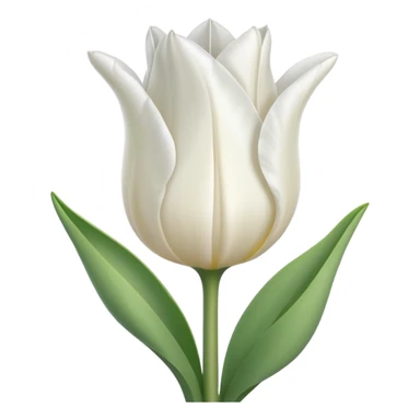 White tulip emoji sticker