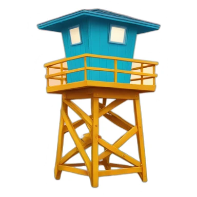 lifeguard tower sticker