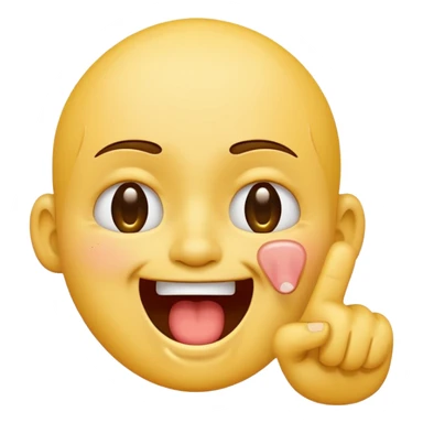 A laughing crying face emoji with a middle finger sticker