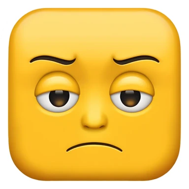 sad face emoji with green background and frowning mouth sticker