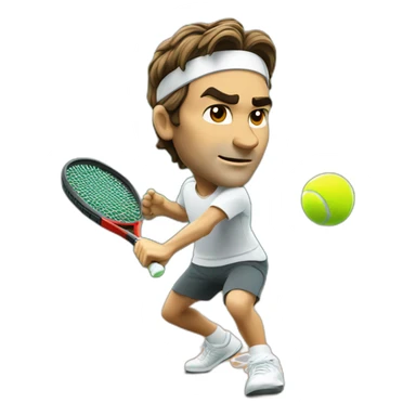 Roger federer playing tennis sticker