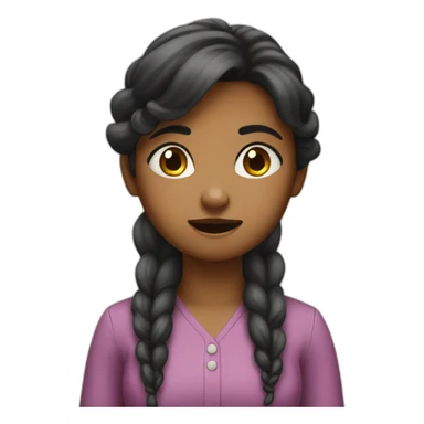 Girl saying No No sticker