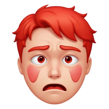 Flustered red face sticker
