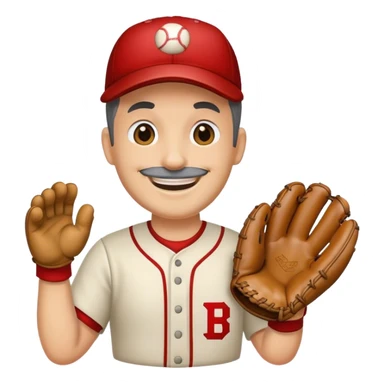 Dad with baseball sticker