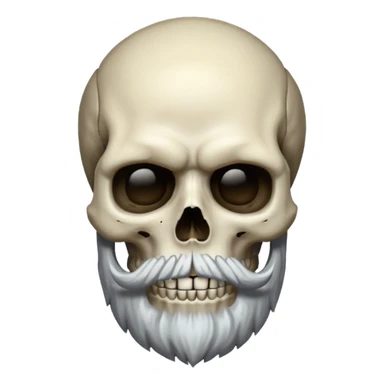 A beard skull sticker