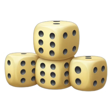 tower of three dices one on the top of the other sticker