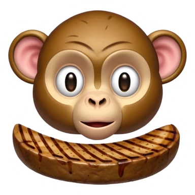 Monkey steak sticker