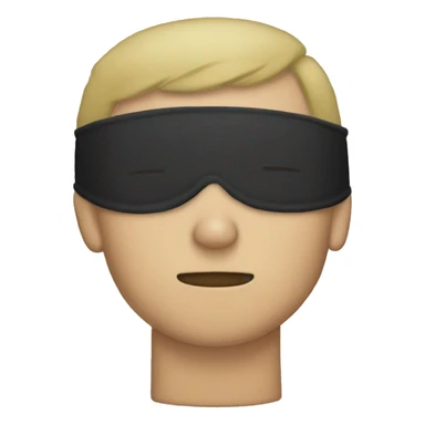 Sleeping with eye mask sticker