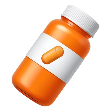 an orange perscription pill bottle sticker