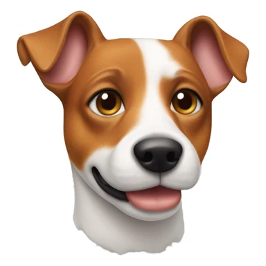 ham shaped as a jack Russel dog face sticker