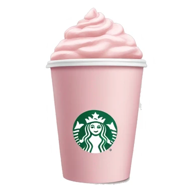 Light pink Starbucks coffee  sticker