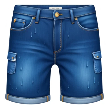 Wet denim shorts sticker
