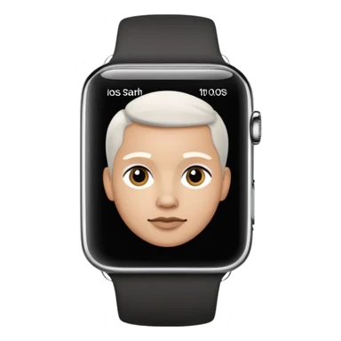 persona con apple watch sticker