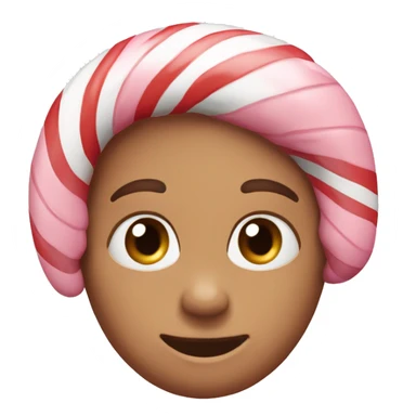 One pastell pink candycane sticker