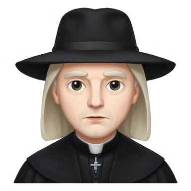 Puritan reverend male sticker