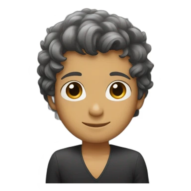 Simon baker hug a black girl brown eyes and short black hair sticker