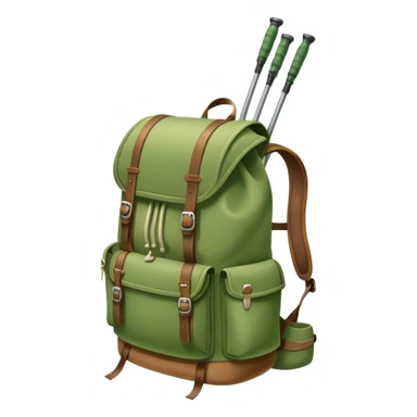 hiking camping backpack sticker