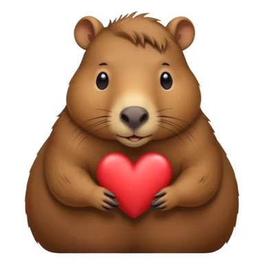 Capibara con un corazón sticker