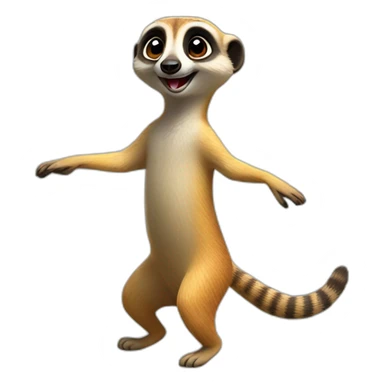 a dancing meerkat sticker