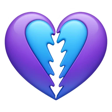 blue and purple hearts intertwined  sticker