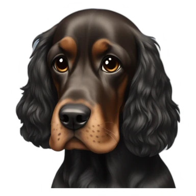 black british cocker, name is Gofret sticker