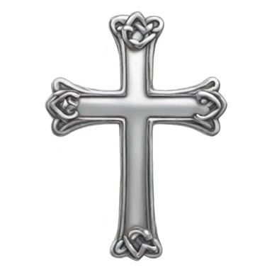 dainty simple silver cross sticker