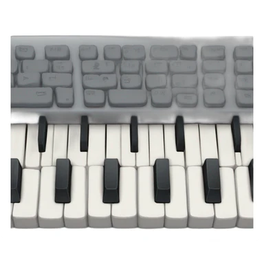 Keyboard playing on computer sticker