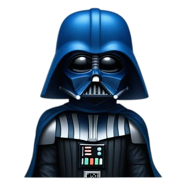 blue darth vader sticker