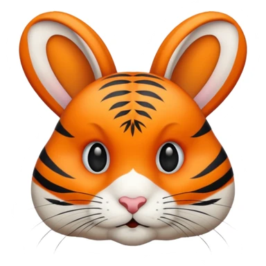 Rabbit combined with tiger sticker