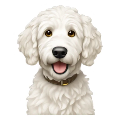 White golden doodle playful sticker