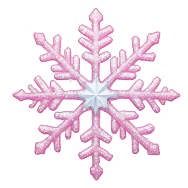 pastel pink snowflake with diamonds sticker