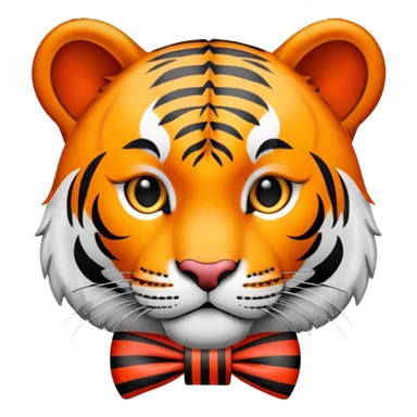 tiger with ribbon sticker