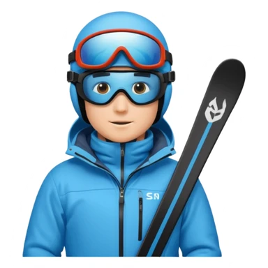 Man Skiing Background Matterhorn sticker