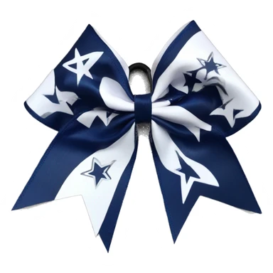 Navy blue and white Allstar cheer bow sticker