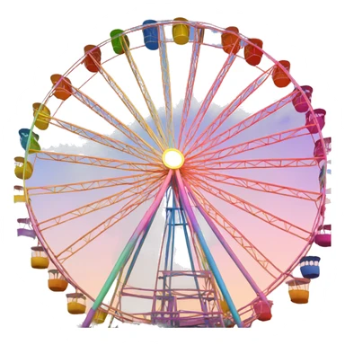basic rainbow ferris wheel sticker