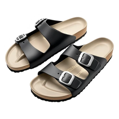 Birkenstock EVA double buckle slip on slides sticker