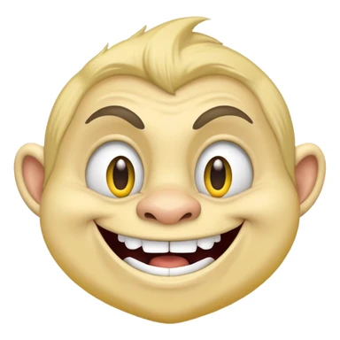 Internet meme troll face with a mischievous grin, typical YouTube thumbnail style sticker