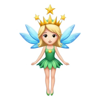fairy character idea pose with star burst above head sticker