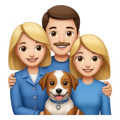 couple and their pet dog sticker