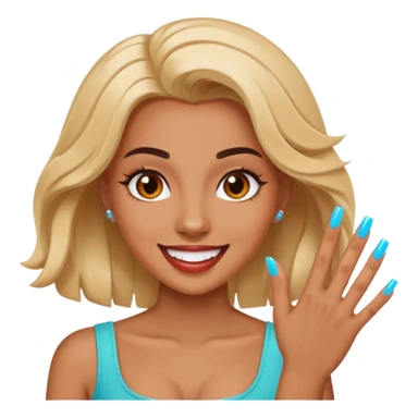 baddie with nails sticker