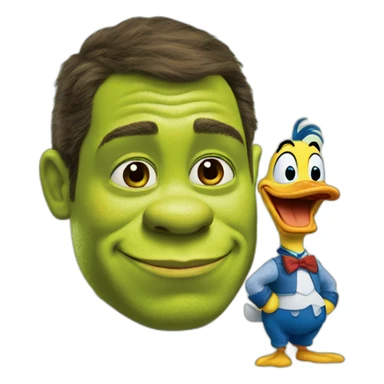 shrek and donald duck sticker
