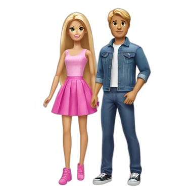 barbieand ken sticker
