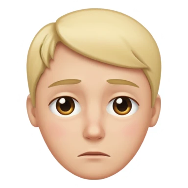 Straight face with teary eye  sticker