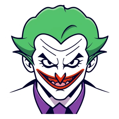 Joker looking at you with lust tongue out sticker