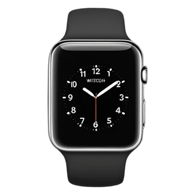 Black Apple Watch with black screen  sticker