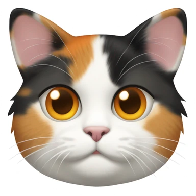 Chubby calico cat sticker