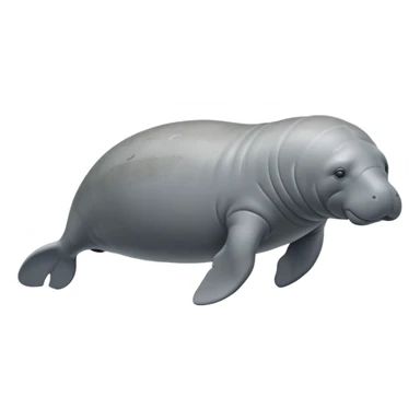 Cinematic realistic full body side view of a Florida manatee in water  sticker